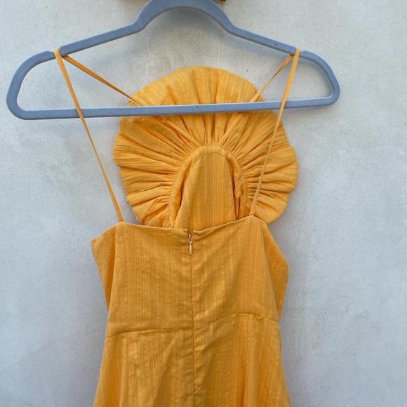 ❌SOLD❌Mara Hoffman Clareta Dress Saffron Yellow Midi - Picture 13 of 15